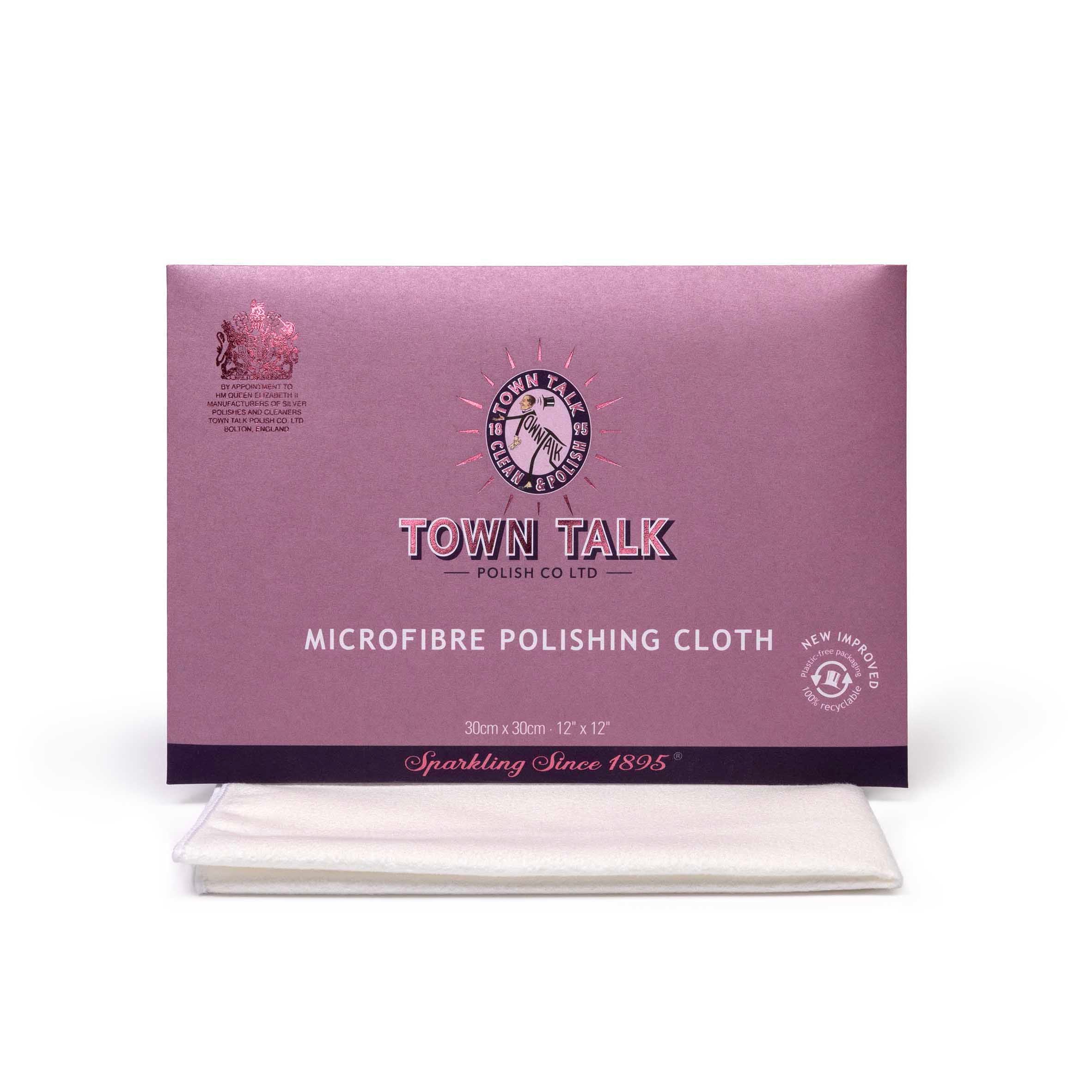 Town Talk Microfibre Polishing Cloth 30x30cm and Wallet