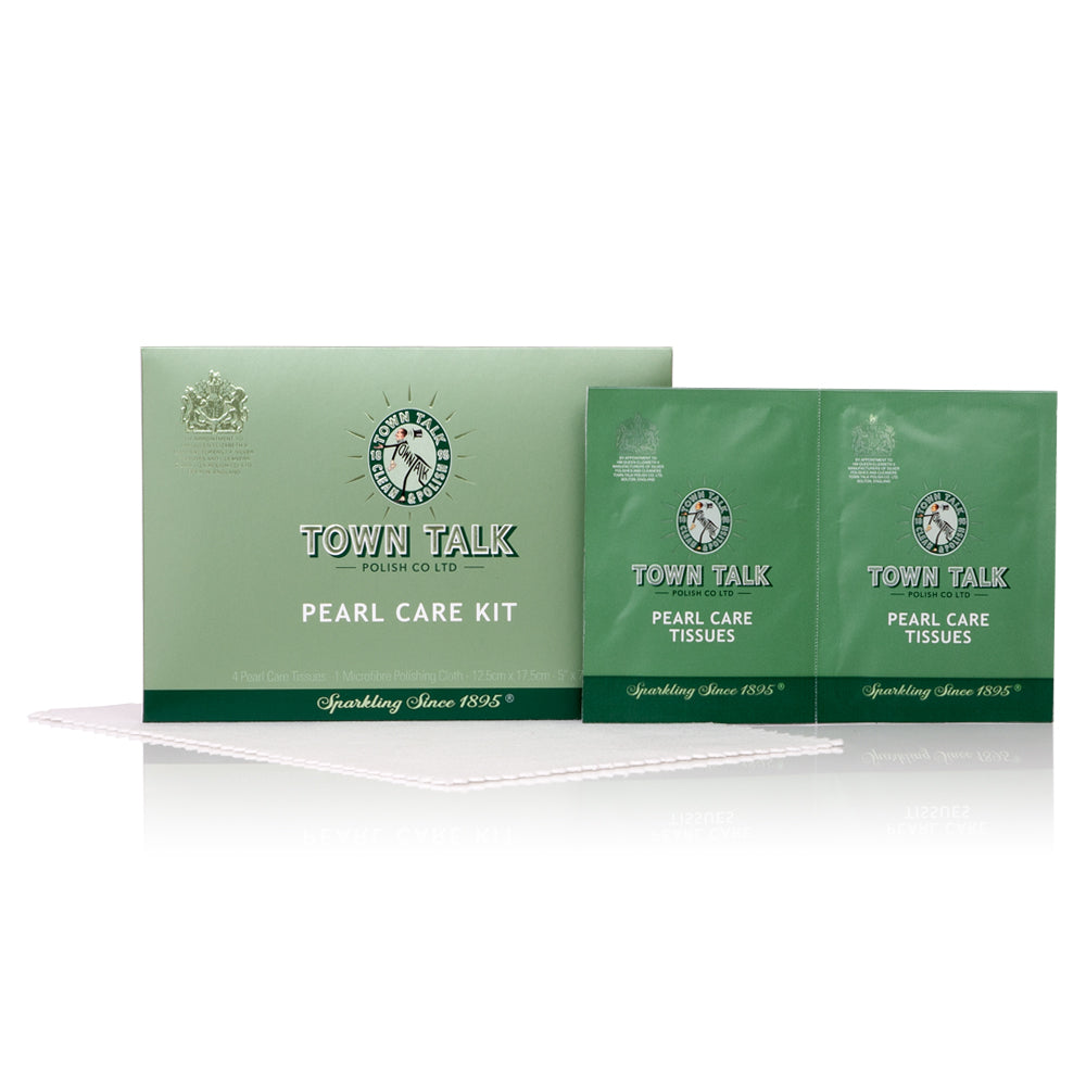 Town Talk Pearl Care Kit with Pearl Care Tissues and Polishing Cloth
